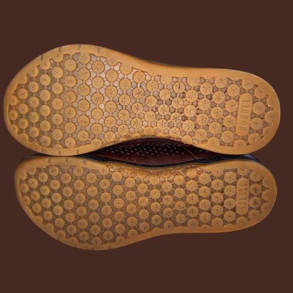 UNISEX HIGH-TOP COFFEE NOBULL LEATHER TRAINER SNEAKER SHOES SIZE W 7.5 M 6 - Picture 3 of 6